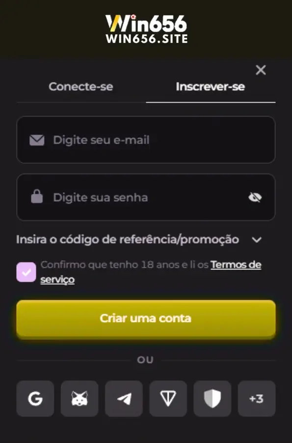 Registro no WIN656 cassino